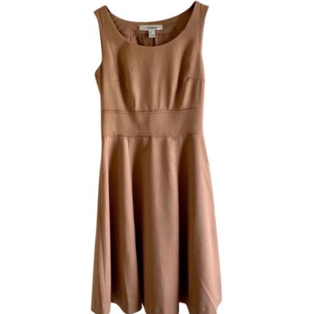 Forever 21 Sleeveless Fit & Flare Dress Taupe 4